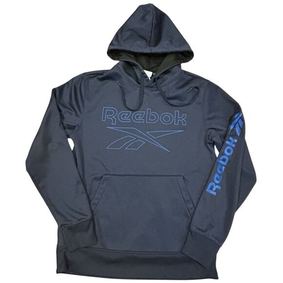 Reebok Other - Reebok Navy Blue Fleece Lined Hoodie Sweatshirt S